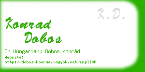 konrad dobos business card